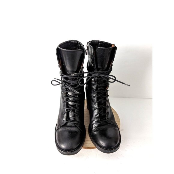 Donald J. Pliner Shoes - ❤️SOLD❤️Donald J Pliner Womens Boots 6.5 Benito Black Leather Lace Up Combat